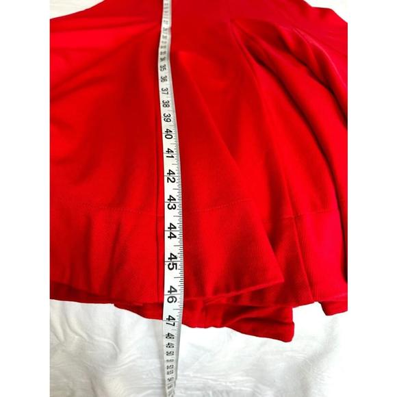 Maeve Anthropologie Halter Flounced Midi Dress Red Womens Size M Petite New - Picture 11 of 14